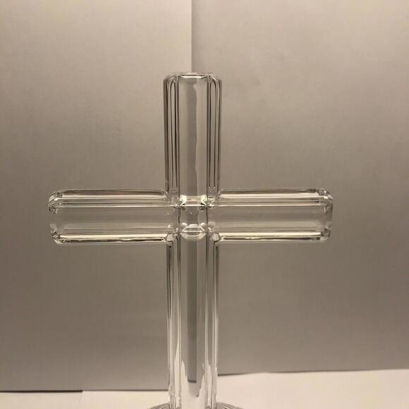 ✝️🎁Beautiful 7 Inch Marquis By Waterford Standing Cross Crystal Easter - Picture 2 of 12